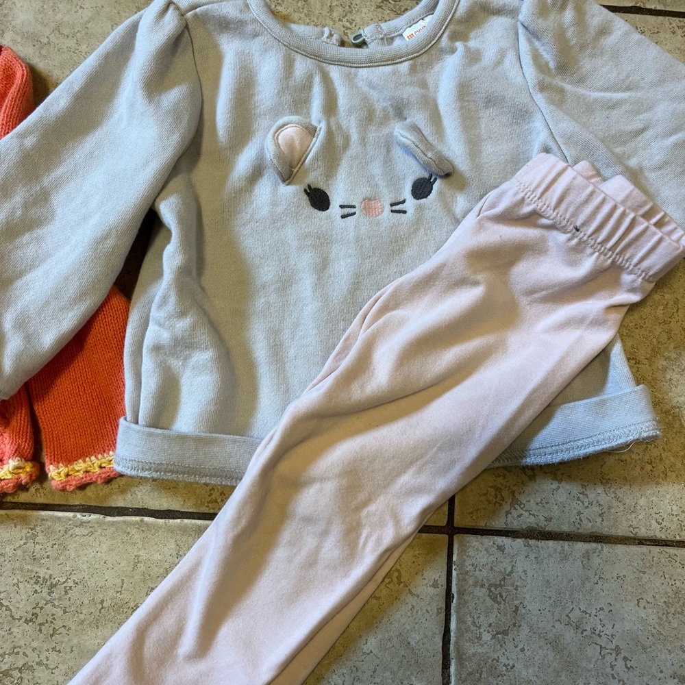 Gymboree Light Blue and Pink Kids Matching Set